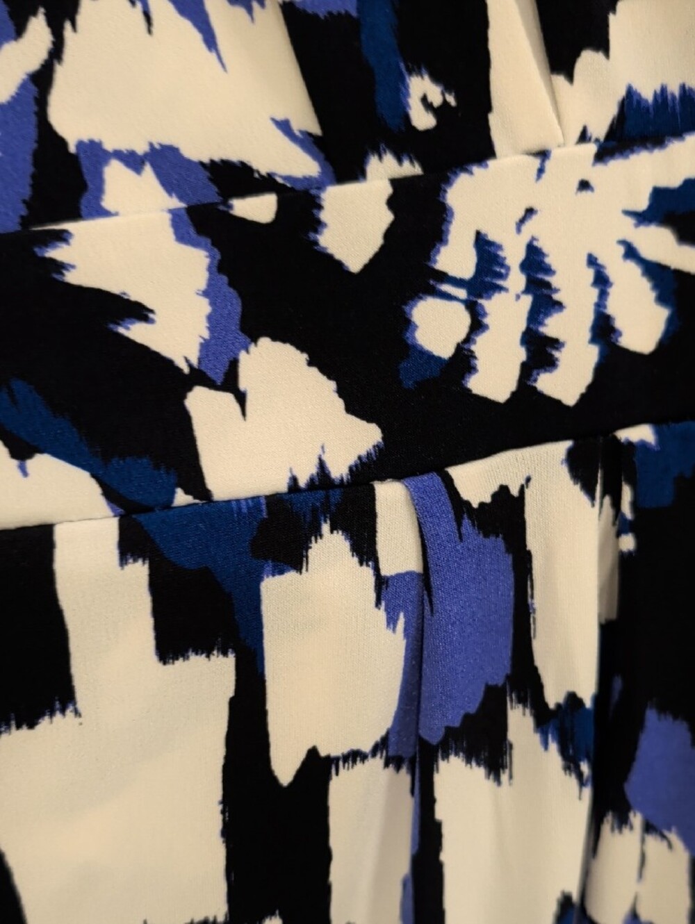 Chico's NWT Chico Size 4x Plus Black Blue White Floral-Abstract Sleeveless Dress - Picture 6 of 9